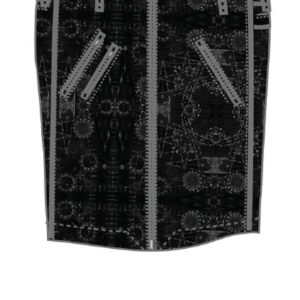 Printed short hobble skirt with zip fastening by Paradis Perdus SƧ